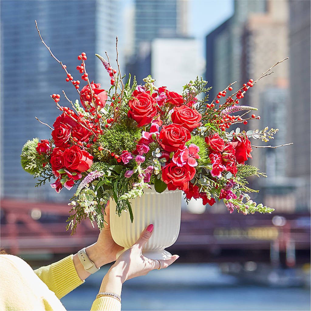 Big Red Bow Bouquet – Wilderness Treasures, Pickford MI