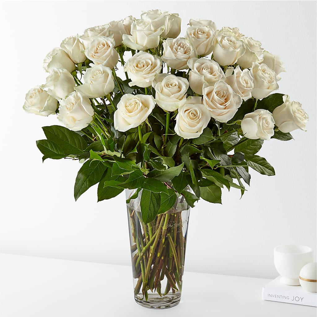 Long Stem White Rose Bouquet – Wilderness Treasures, Pickford MI