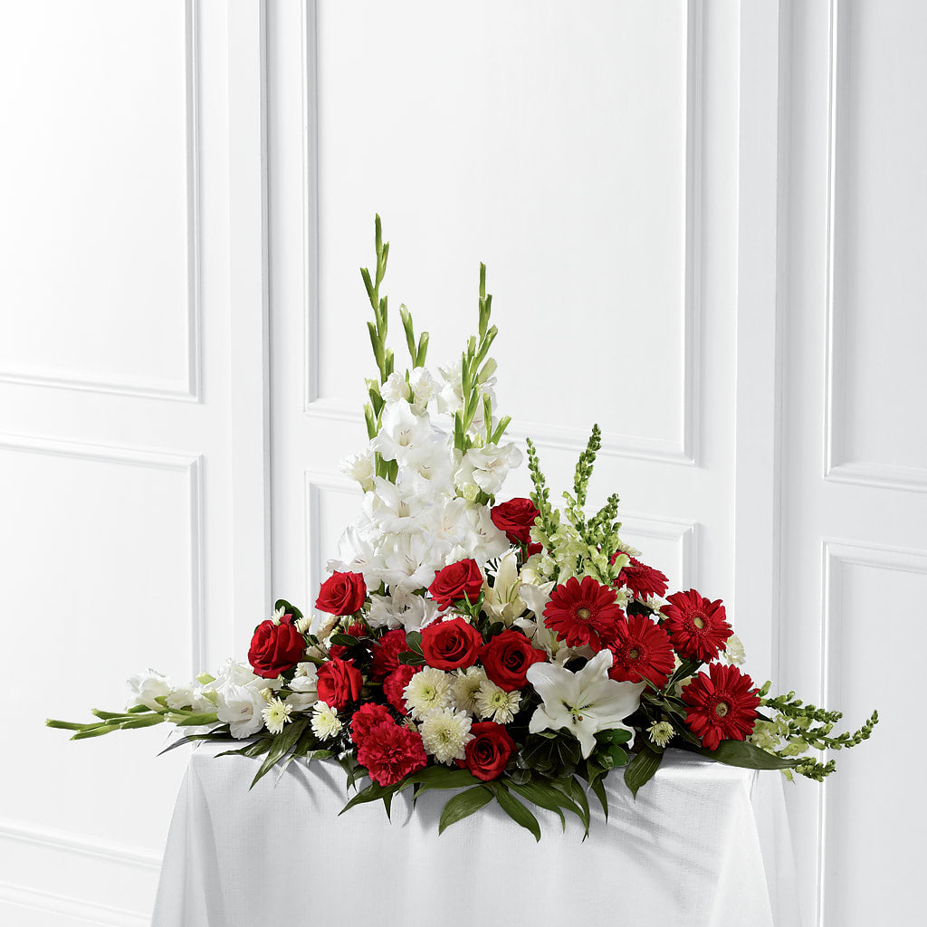 Crimson & White Arrangement – Wilderness Treasures, Pickford MI