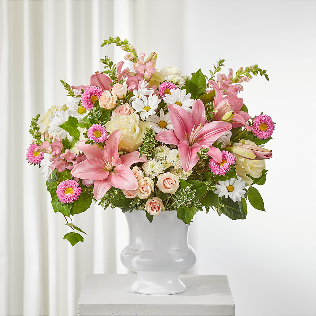 Empathetic Blooms Urn Arrangement – Wilderness Treasures, Pickford MI