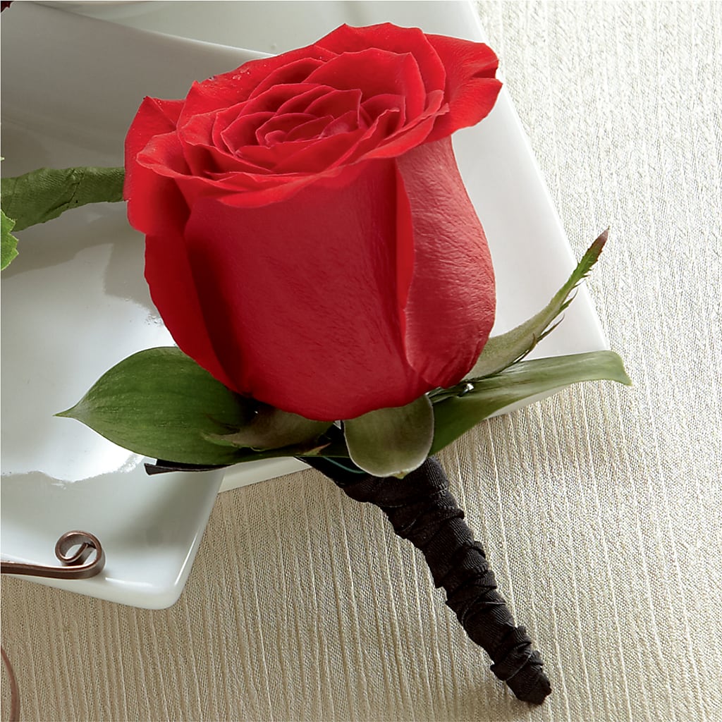 Red Rose Boutonniere – Wilderness Treasures, Pickford MI