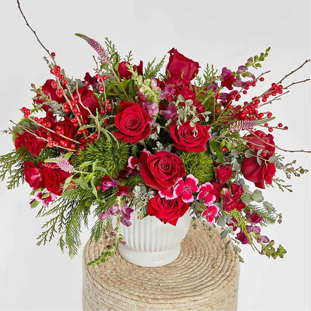 Big Red Bow Bouquet –  Wilderness Treasures, Pickford MI