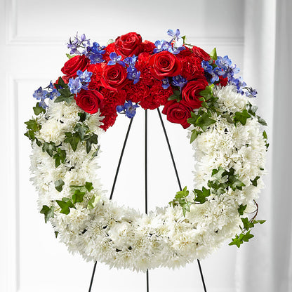 Patriotic Passion Wreath –  Wilderness Treasures, Pickford MI