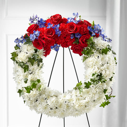 Patriotic Passion Wreath –  Wilderness Treasures, Pickford MI