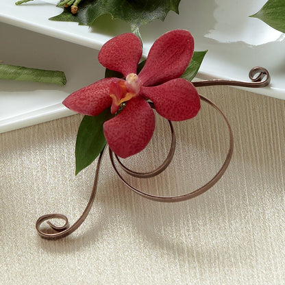 Red Mokara Boutonniere –  Wilderness Treasures, Pickford MI